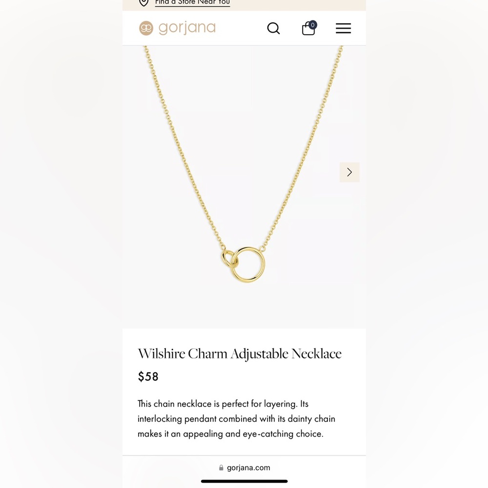 Gorjana Wilshire Charm Adjustable Necklace
